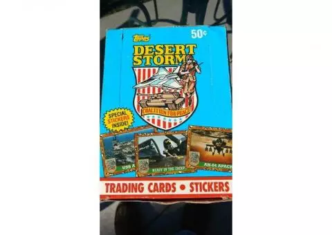 Unopened box of Operation Desert Storm Cards and Stickers